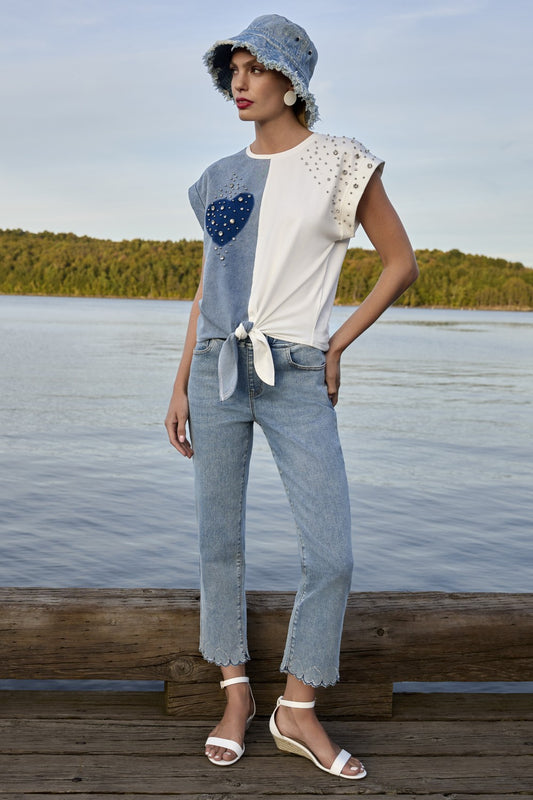 Frank Lyman Denim Pant 266558 Blue