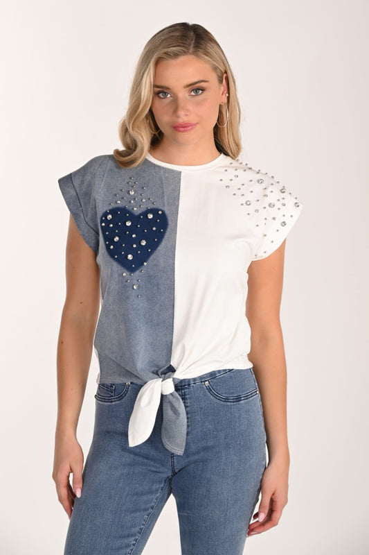 Frank Lyman Top 266550 White/Blue