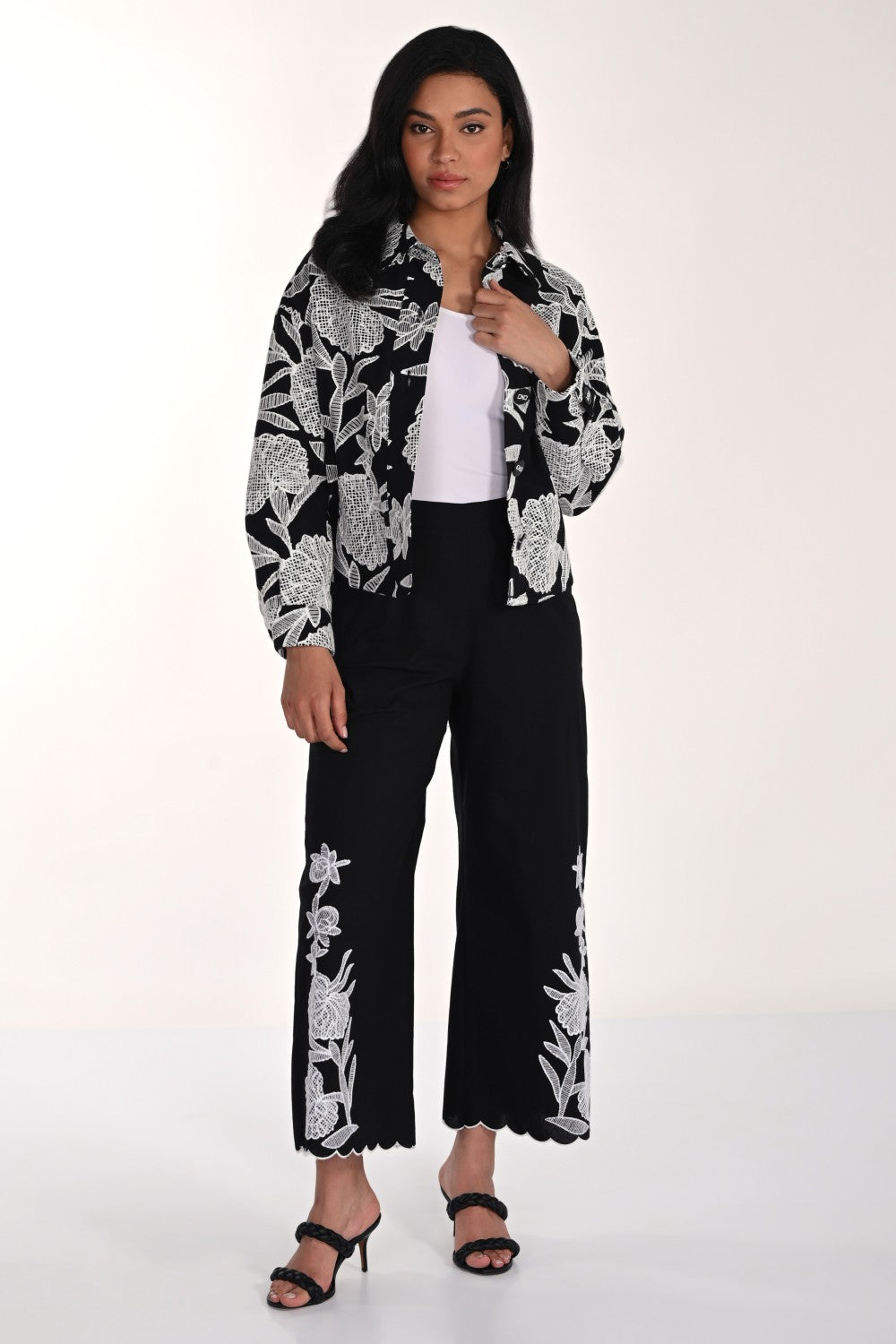 Frank Lyman Pant 266579 Black/Off White
