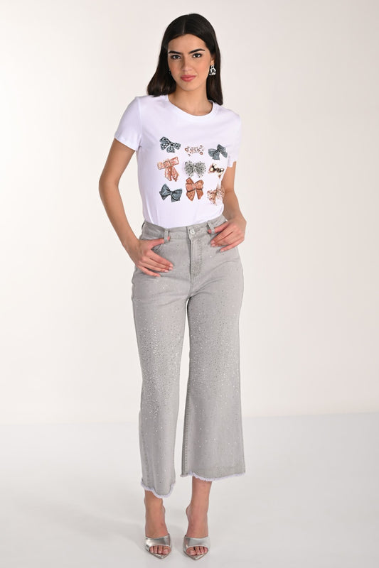 Frank Lyman Denim Pant 266581 Light Grey