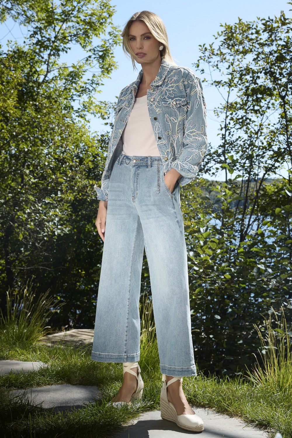 Frank Lyman Denim Pant 266538 Blue