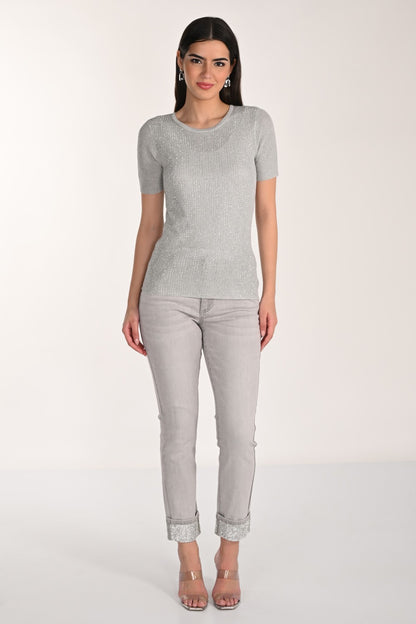 Frank Lyman Denim Pant 266594 Grey