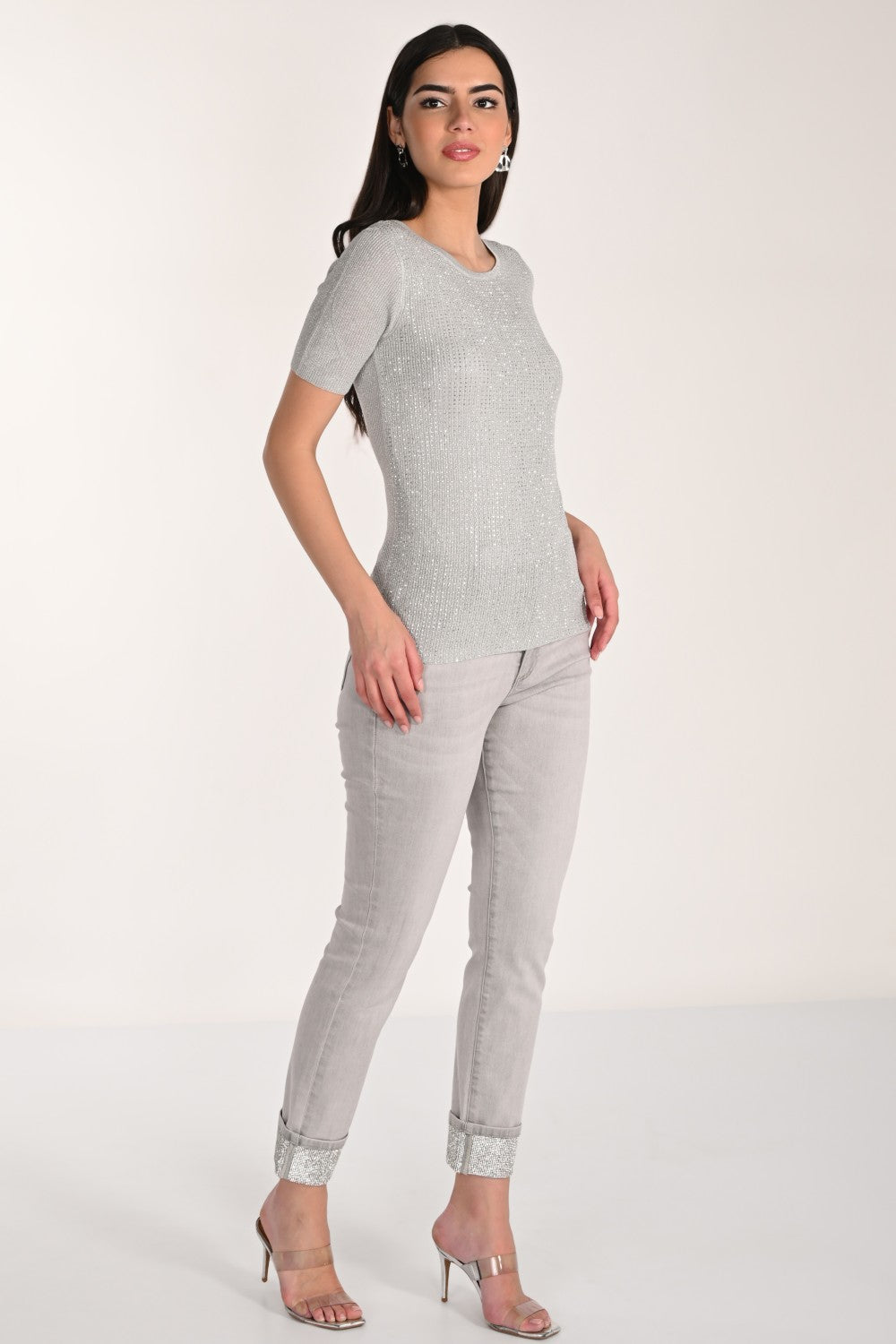 Frank Lyman Denim Pant 266594 Grey