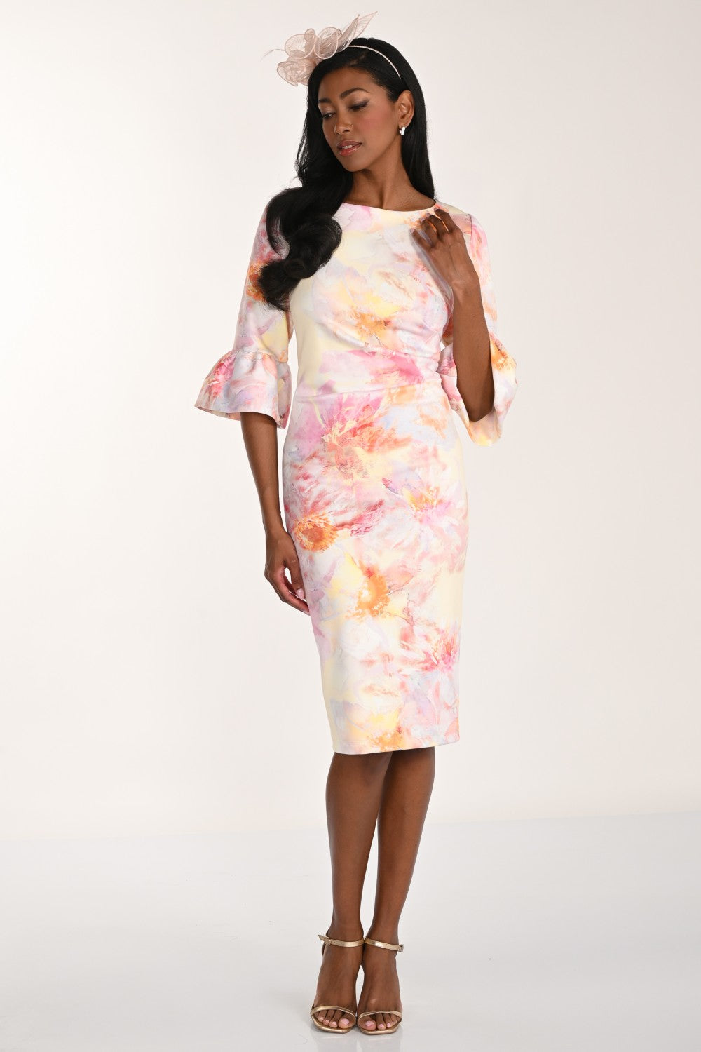 Lyman Dress 268304 Custard/Pink