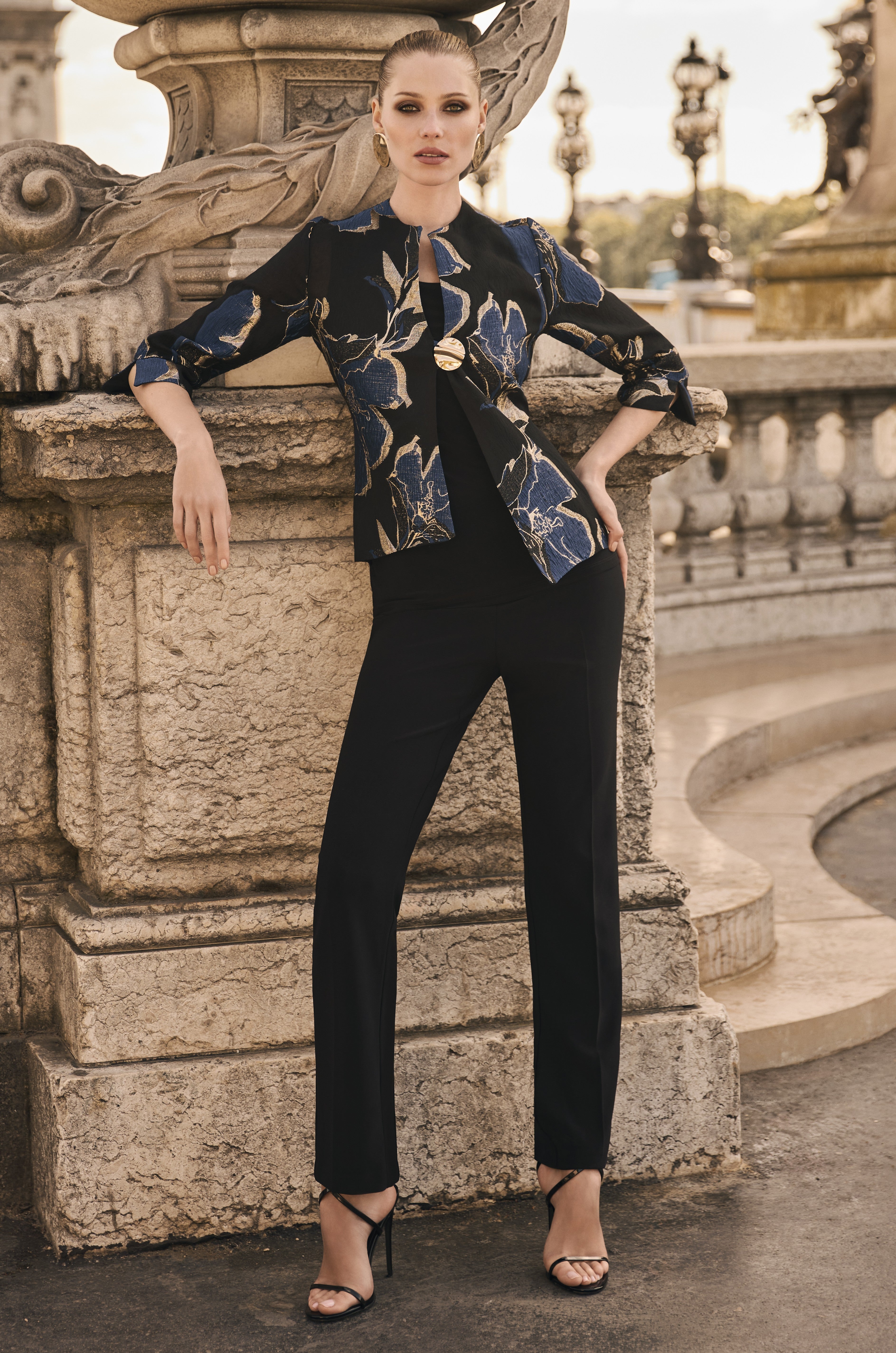Lyman Jacket 269240 Black/Blue – Belle Mia Boutique