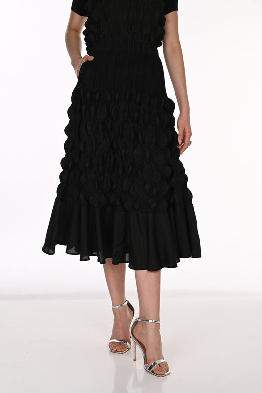Lyman Women’s Textured A-Line Skirt 269715 – Black