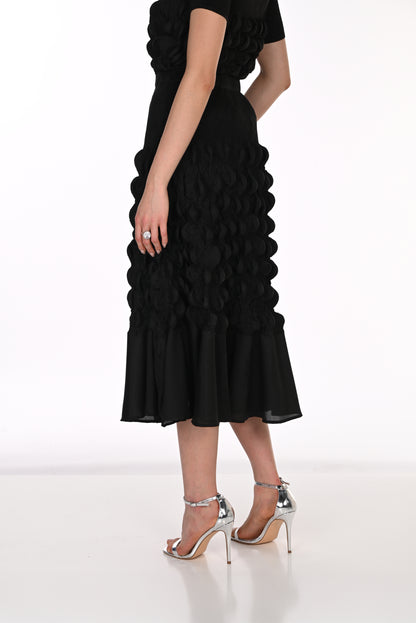 Lyman Women’s Textured A-Line Skirt 269715 – Black