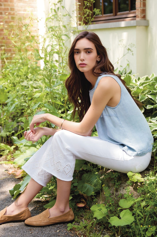 Charlie B Top C4698-578C-156 Mittelblau