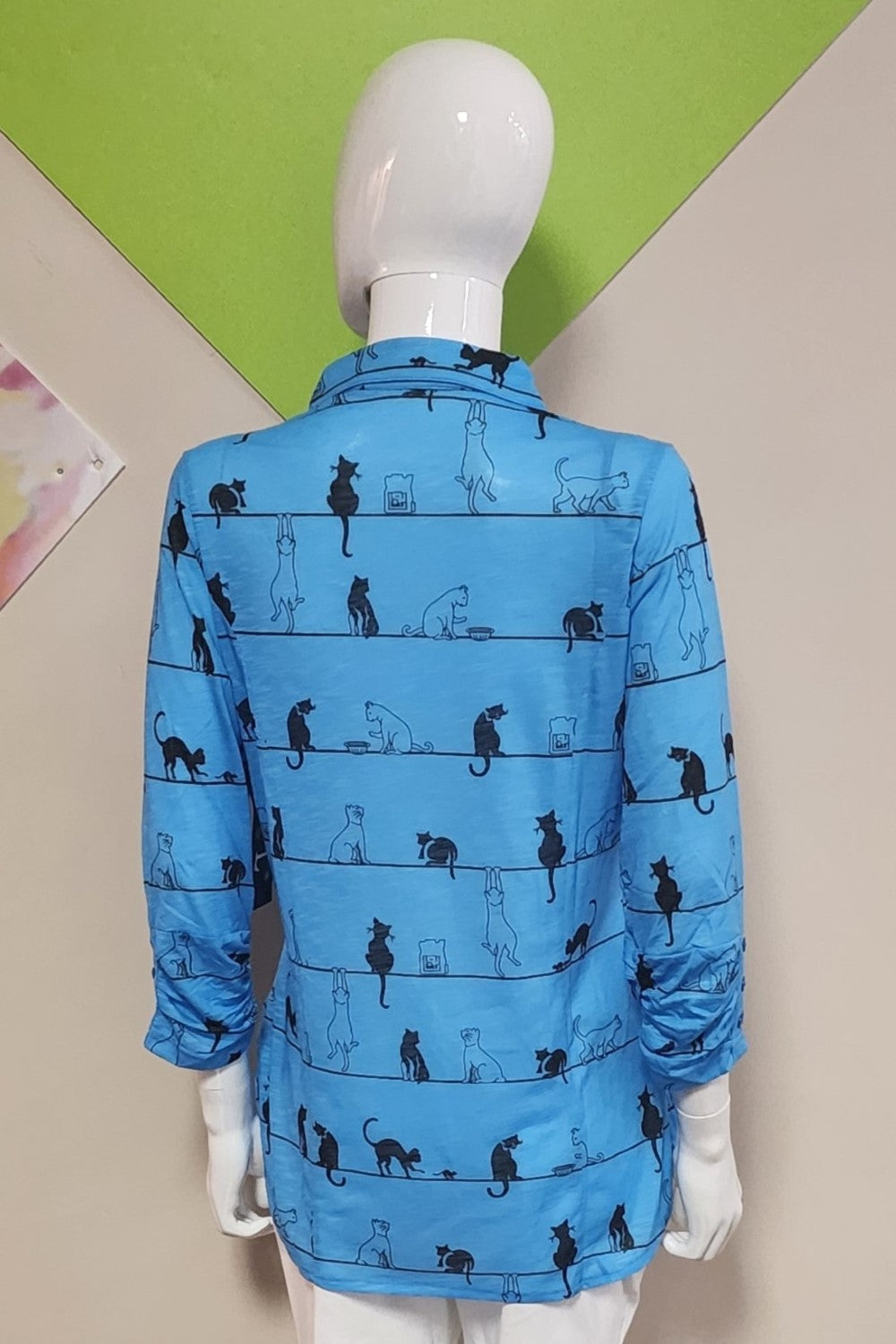 Nueva blusa de etiqueta 88849-blu azul
