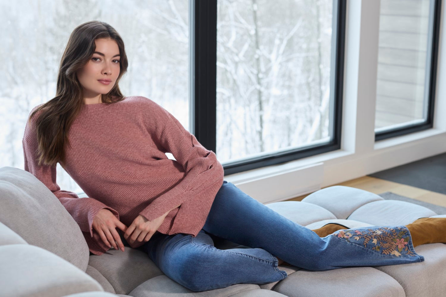 Charlie B Jeans C5574R-431A-156 mittelblau