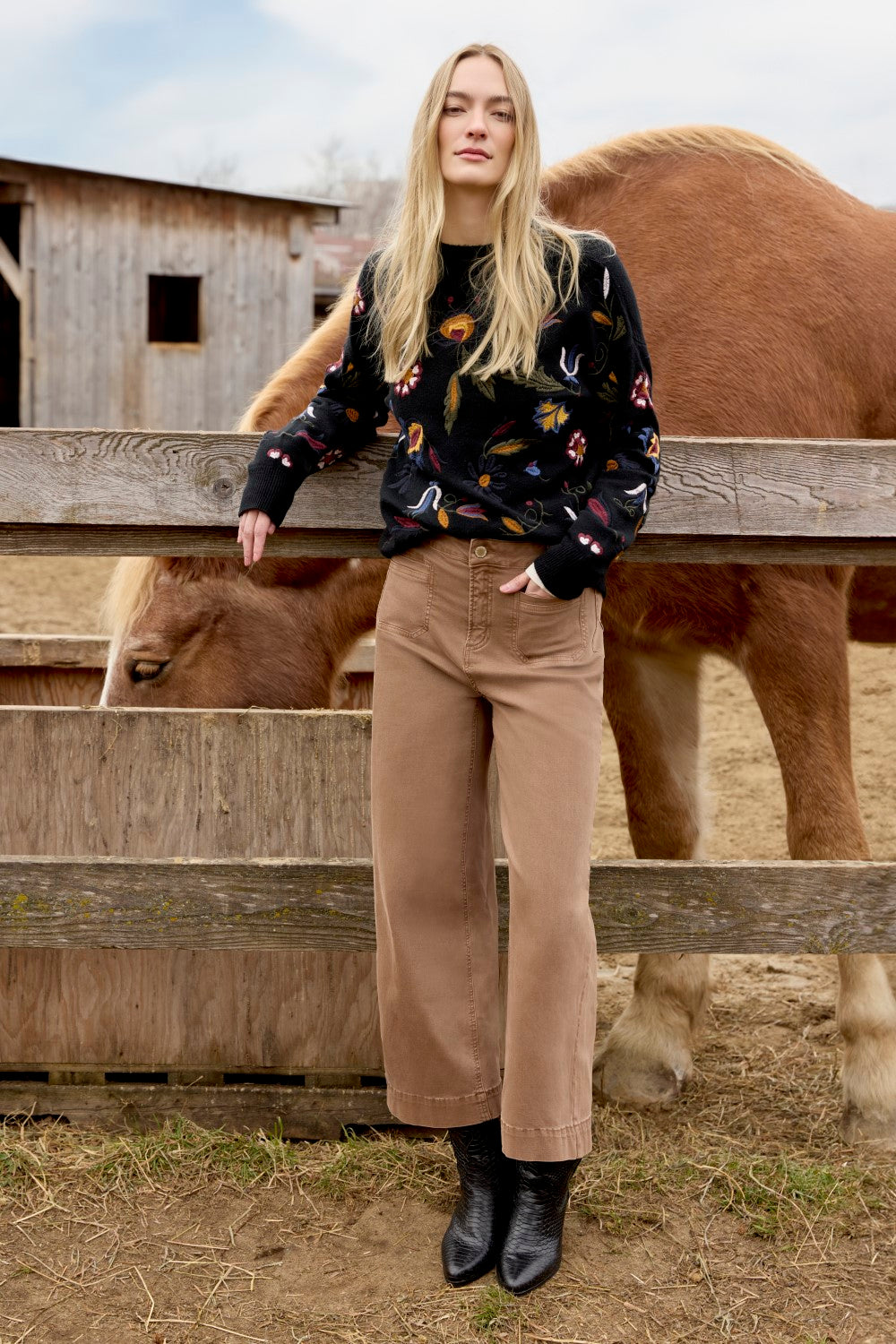 Charlie B Pullover C2893-736A-P001 Schwarz