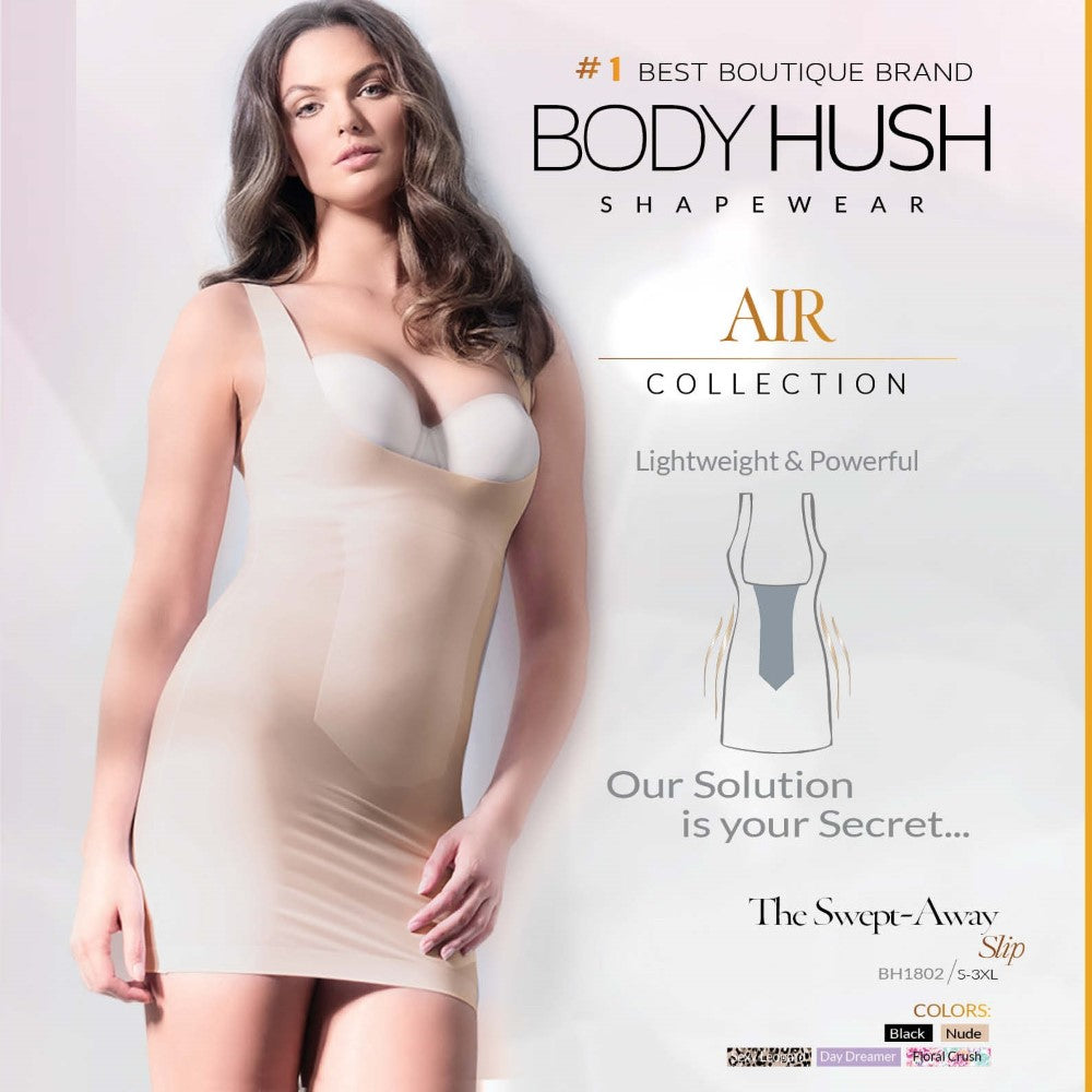 Body Hush BH1502L The Slenderizing Slip with Lace, Body Shaping Slip