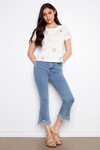 Charlie B T-Shirt C1426EPK-621C-P565 Daisies