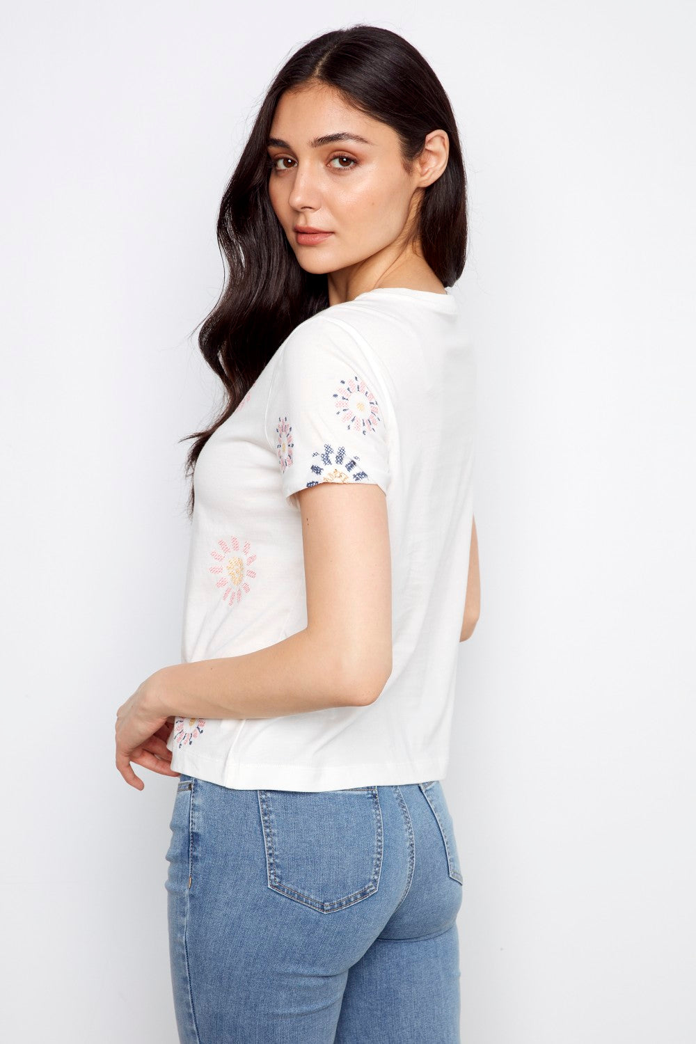 Charlie B T-Shirt C1426EPK-621C-P565 Daisies