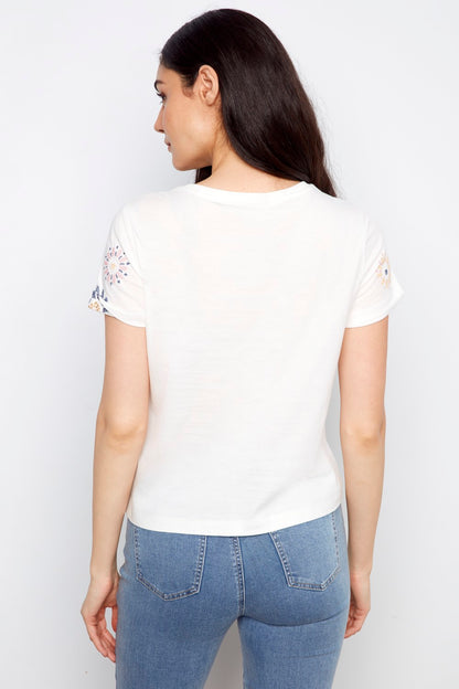 Charlie B T-Shirt C1426EPK-621C-P565 Daisies