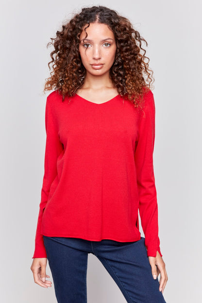 Charlie B Sweater C2279Z-464A-041 Cranberry