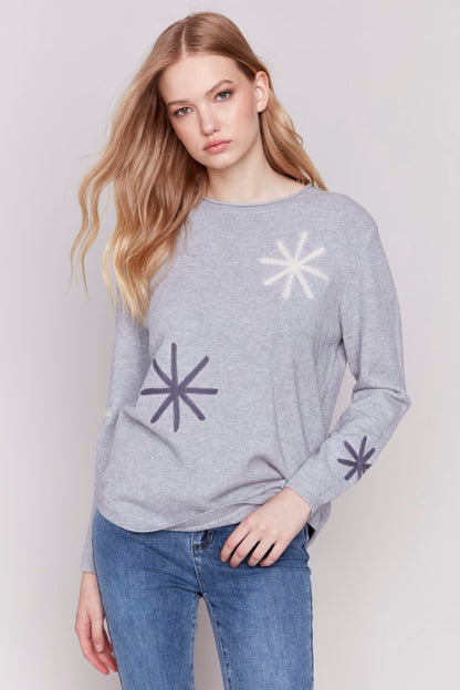 Charlie B Pullover C2373X-736A-P686 H-LT Grey