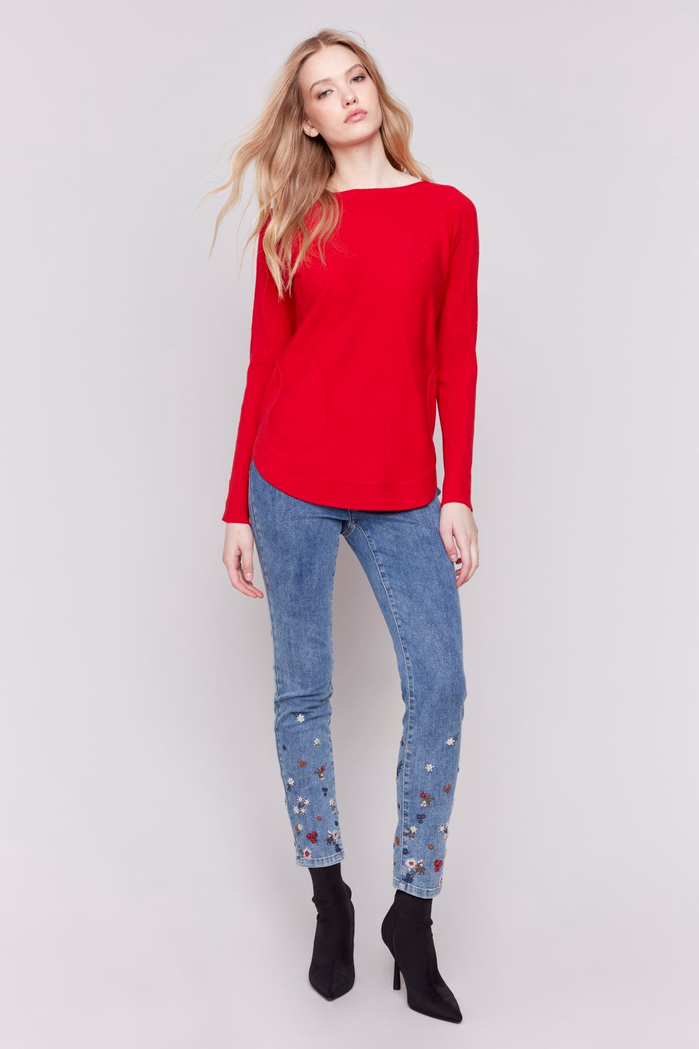 Charlie B SWEATER C2380W-464A-041 mirtillo rosso