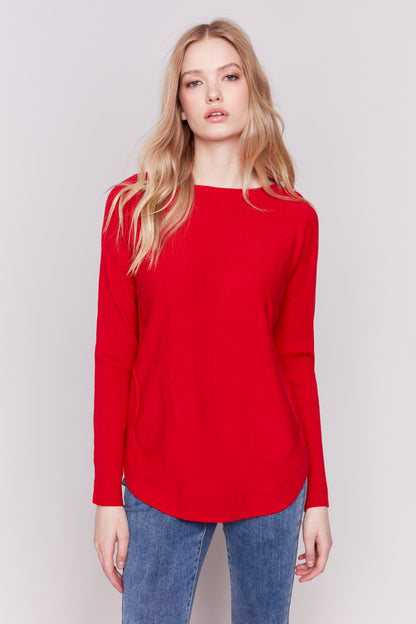 Charlie B SWEATER C2380W-464A-041 mirtillo rosso