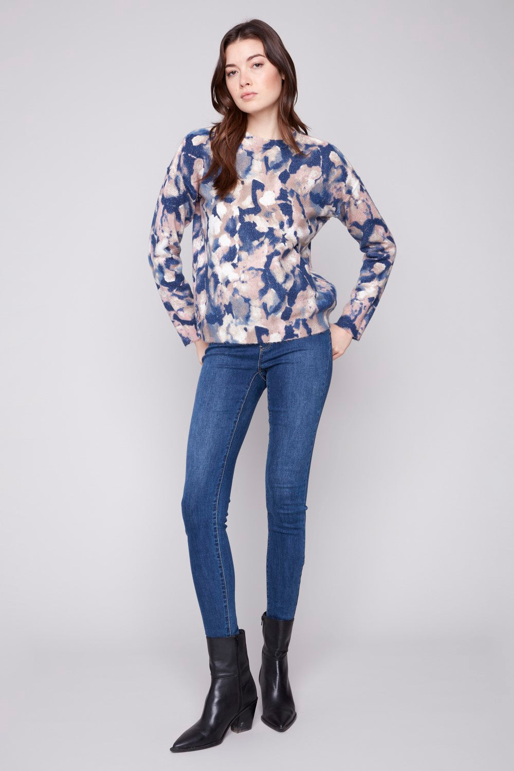 Charlie B Sweater C2546RR-918A-P862 Romantic