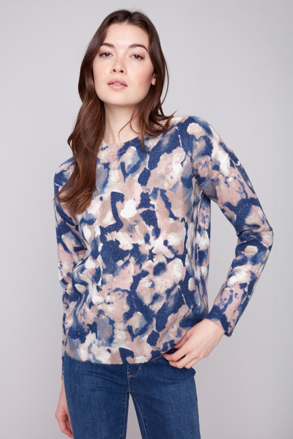 Charlie B Sweater C2546RR-918A-P862 Romantic