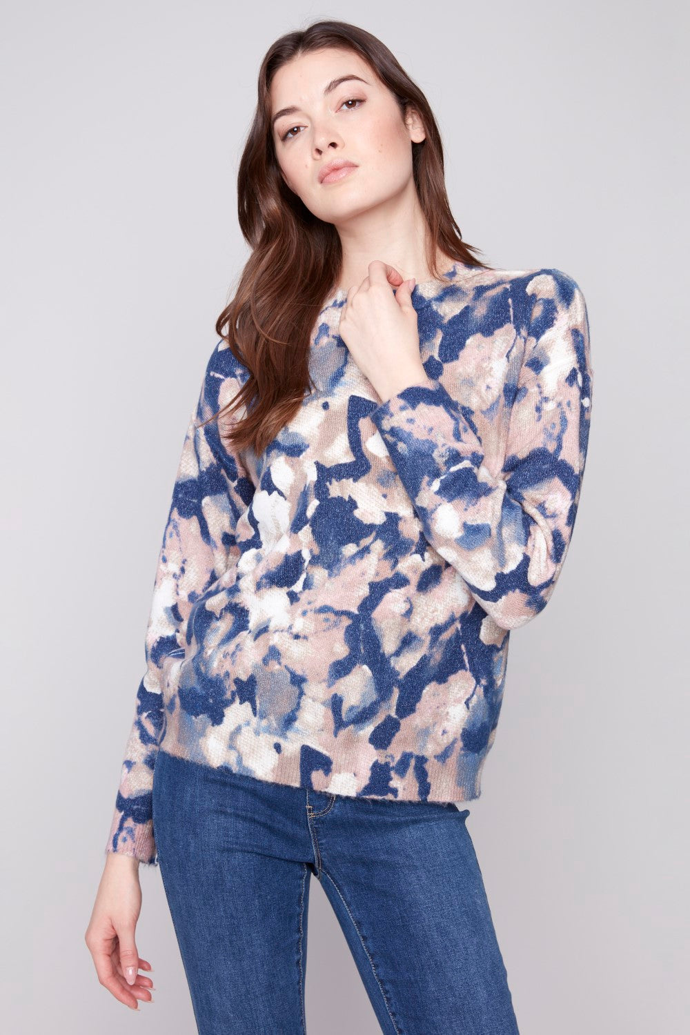 Charlie B Sweater C2546RR-918A-P862 Romantic