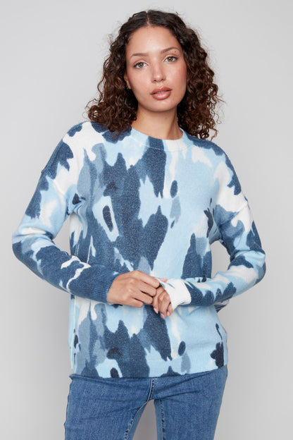 Charlie B Sweater C2546RR-918A-P989 Blue Organic