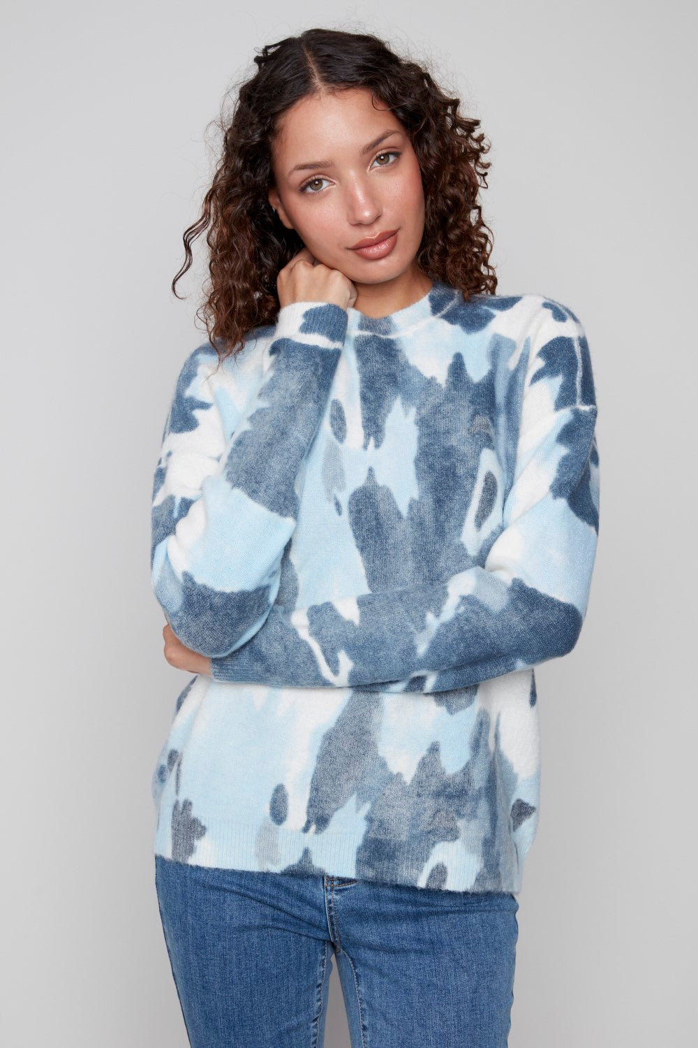 Charlie B Sweater C2546RR-918A-P989 Blue Organic