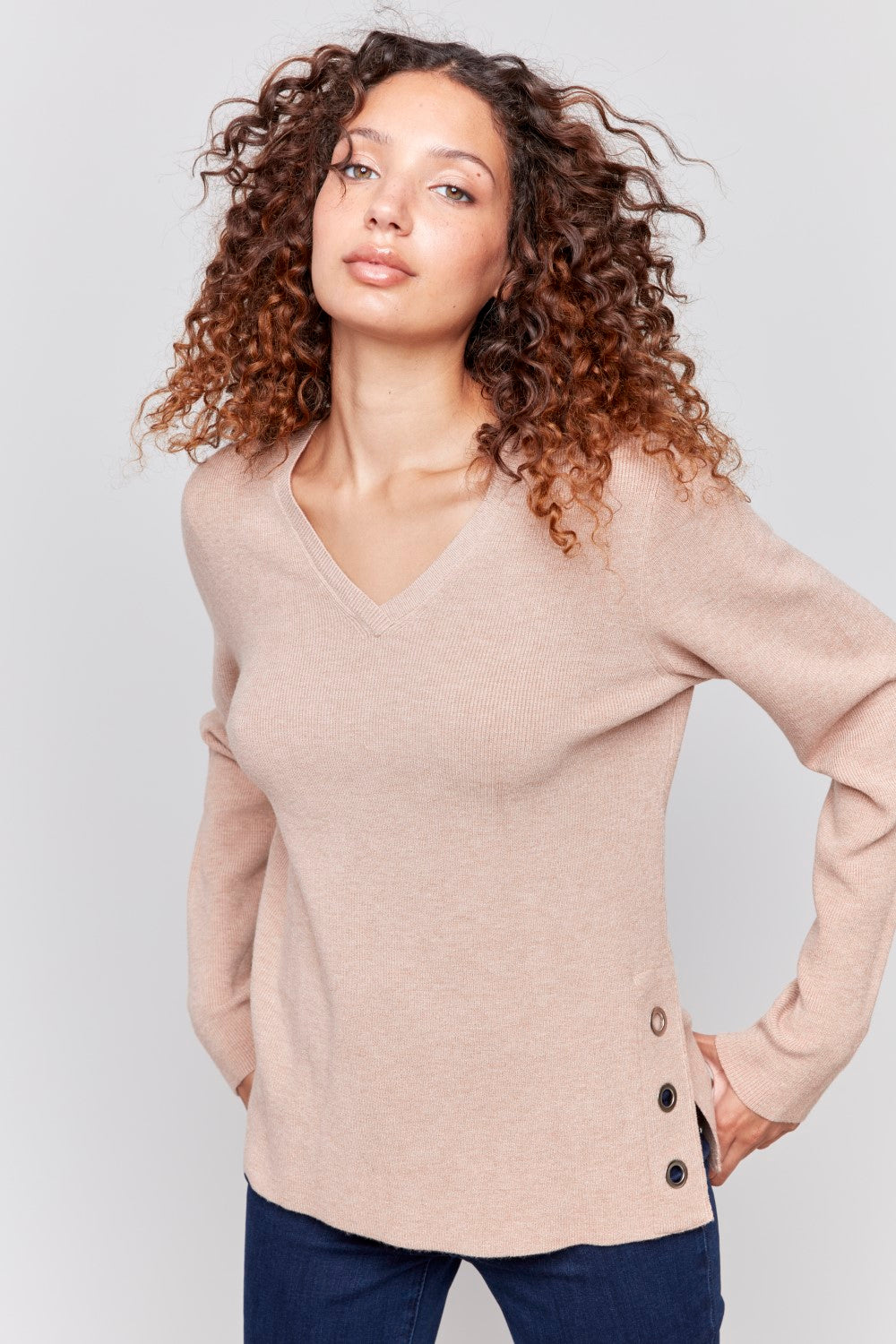 Charlie B Sweater C2569R-464A-511 H-Truffle