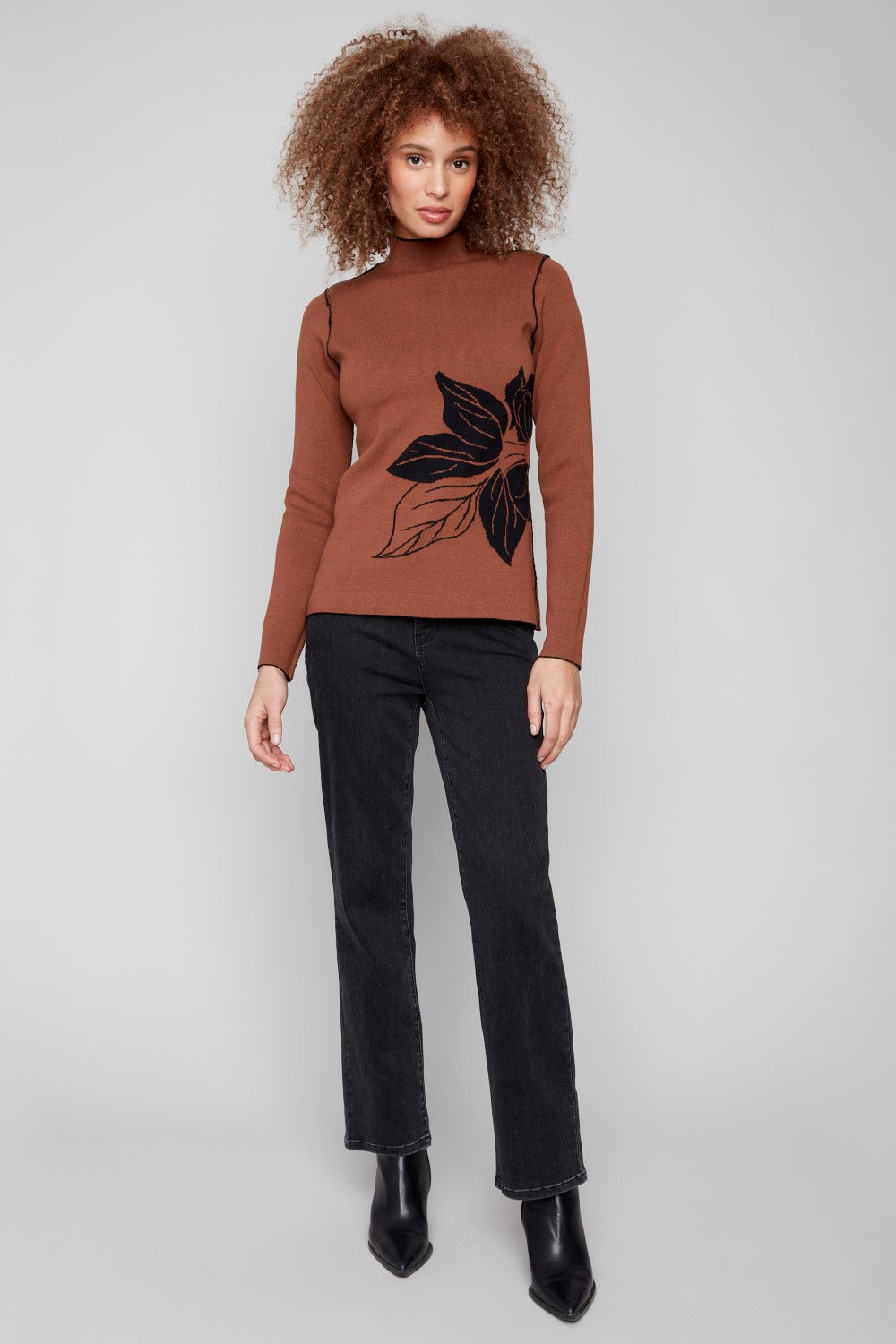 Charlie B Revisable Sweater C2681PR 965B-P903 Cacao