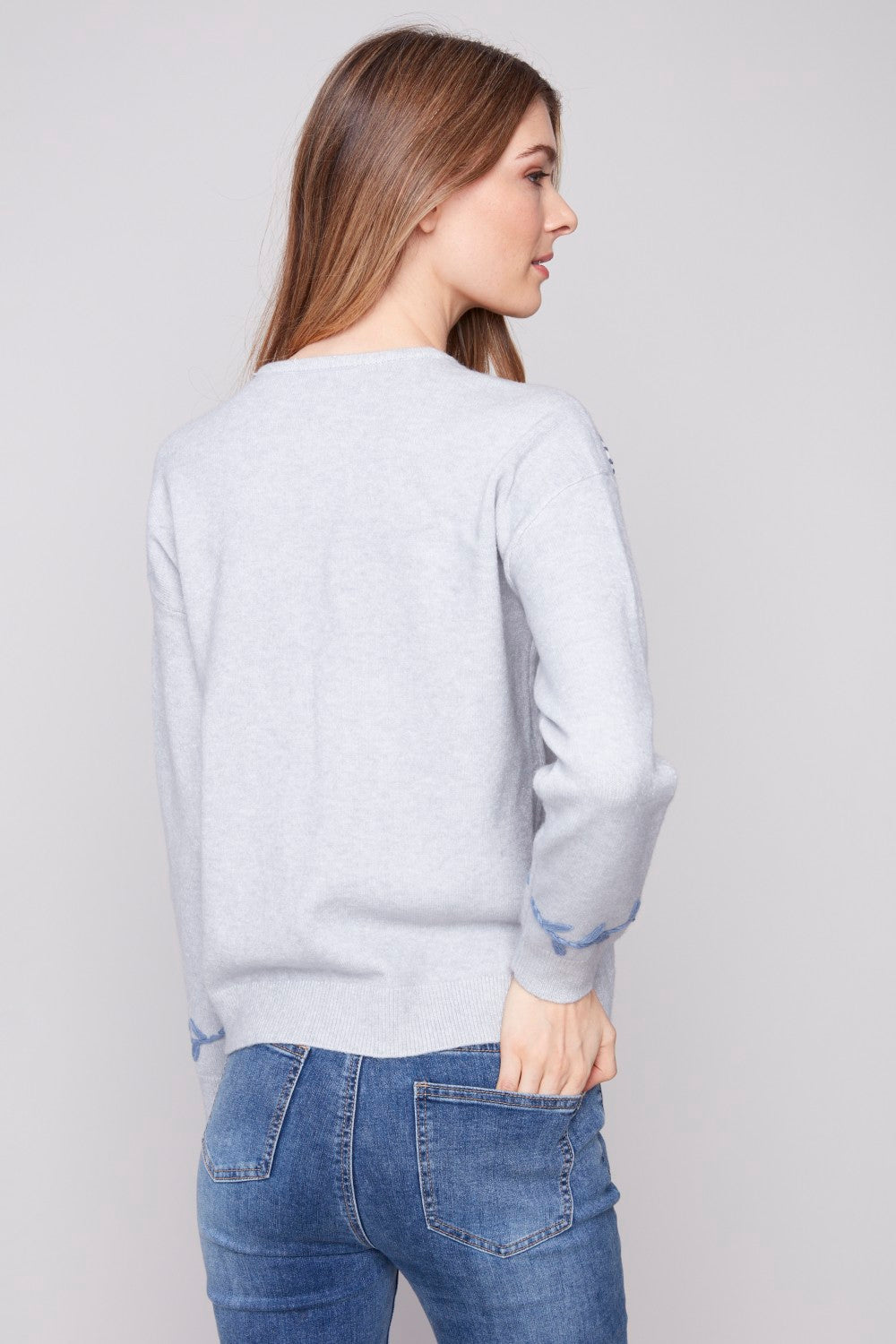 Charlie B Sweater C2833E-736A-P008 H-Grey