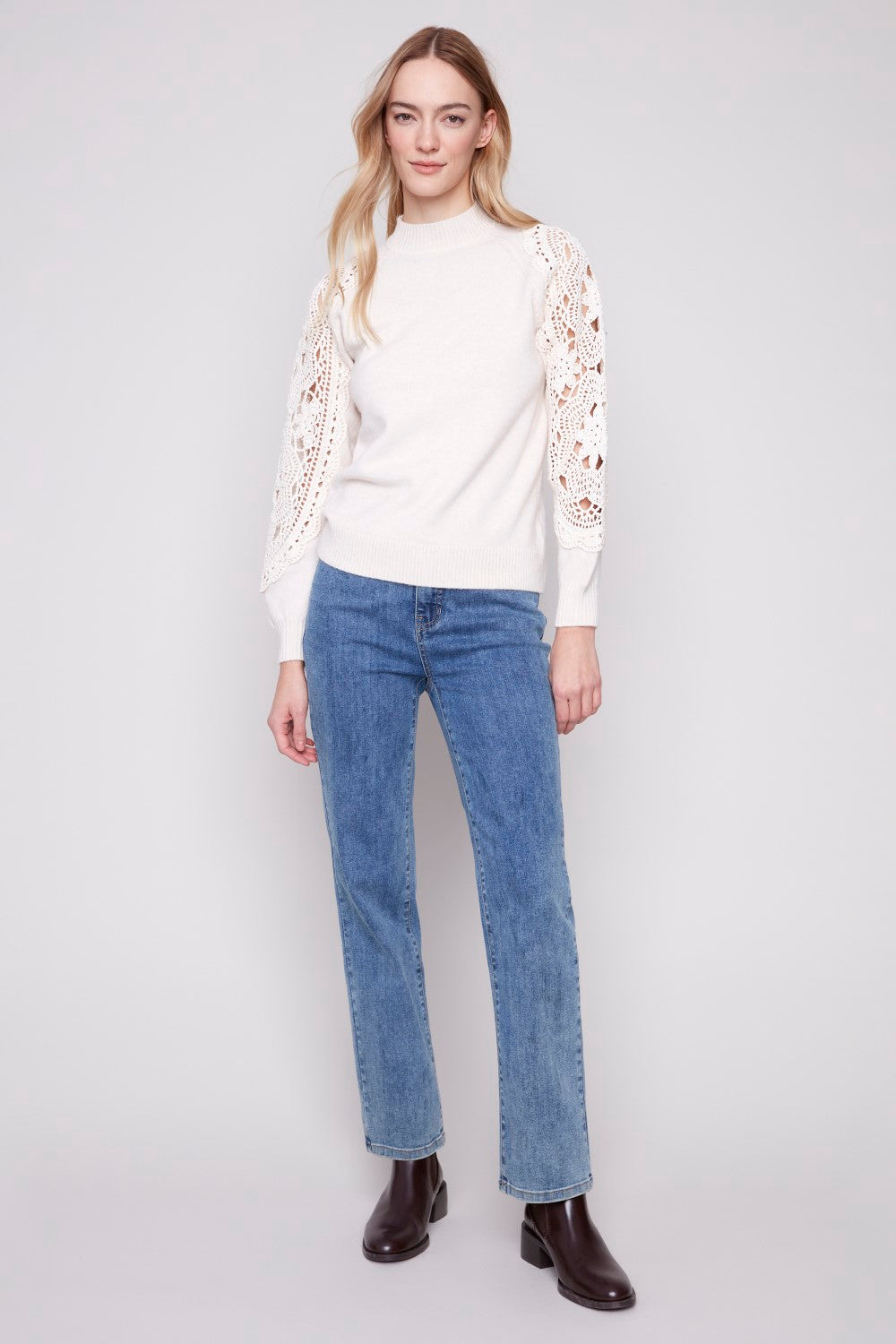 Charlie B Pullover C2865-736A-276 ECRU