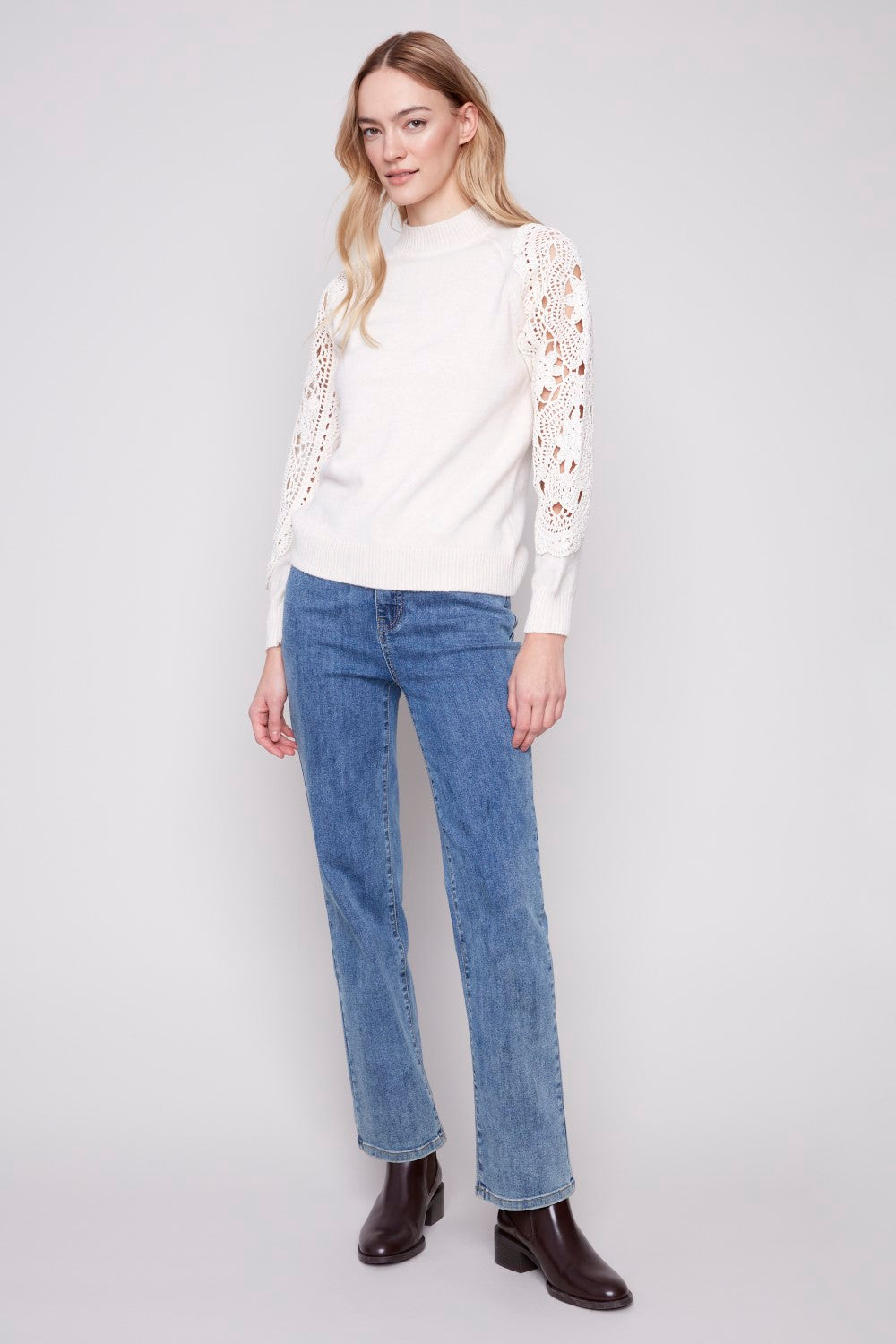 Charlie B Pullover C2865-736A-276 ECRU