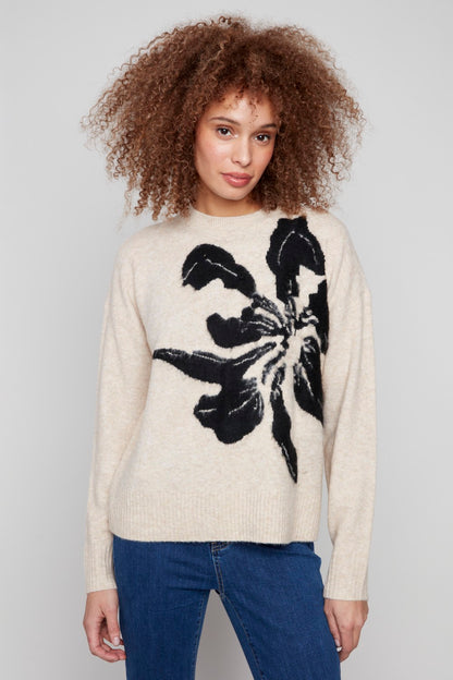 Charlie B Sweater C2906Q-018C-P402 Flowers