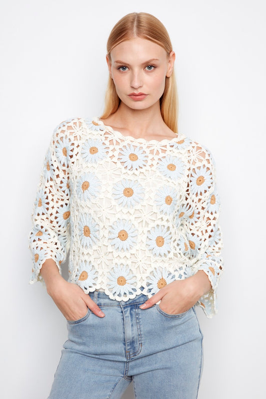 Charlie B Sweater C2941-267C-P262 Powder