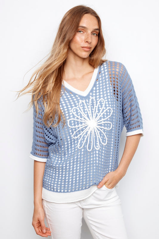 Charlie B Sweater C2953-471B-012 Haze