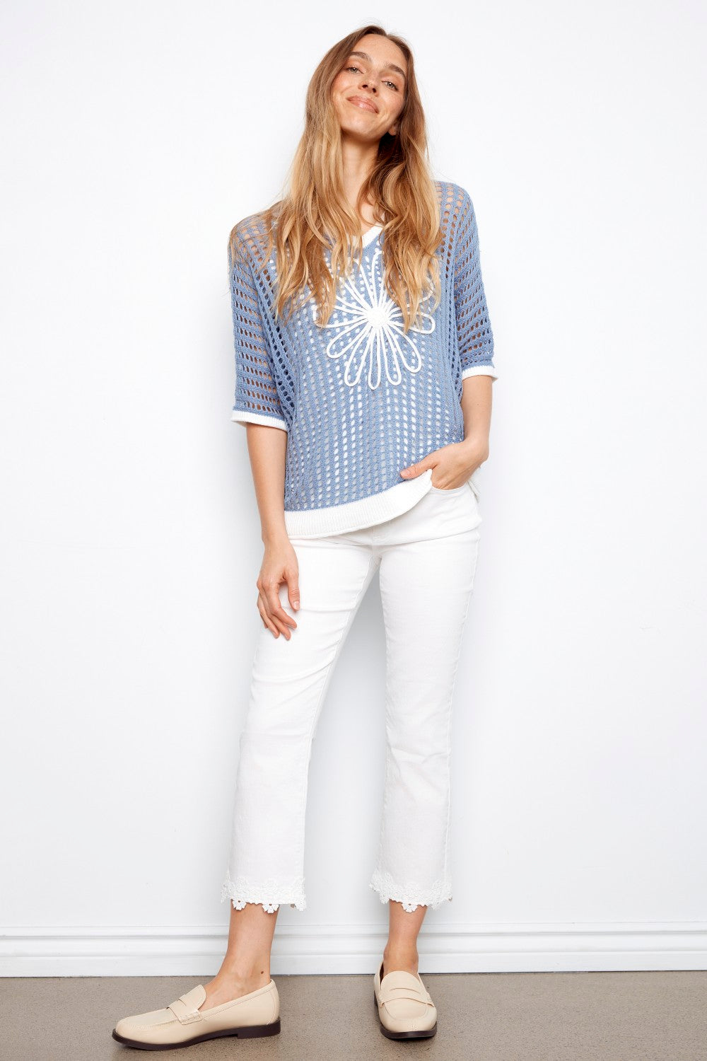 Charlie B Sweater C2953-471B-012 Haze