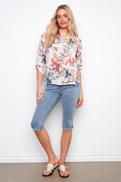 Charlie B Blouse C4188DR-274C-P164 Artist