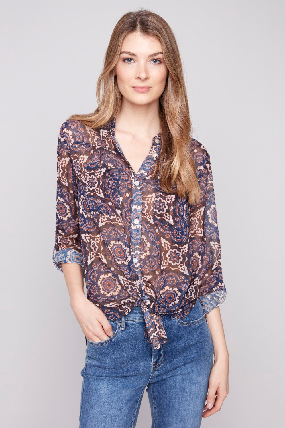 Charlie B Blouse C4308PR-335C-P926 Medallion