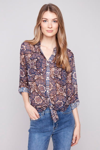 Charlie B Blouse C4308PR-335C-P926 Medallion