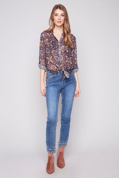 Charlie B Blouse C4308PR-335C-P926 Medallion