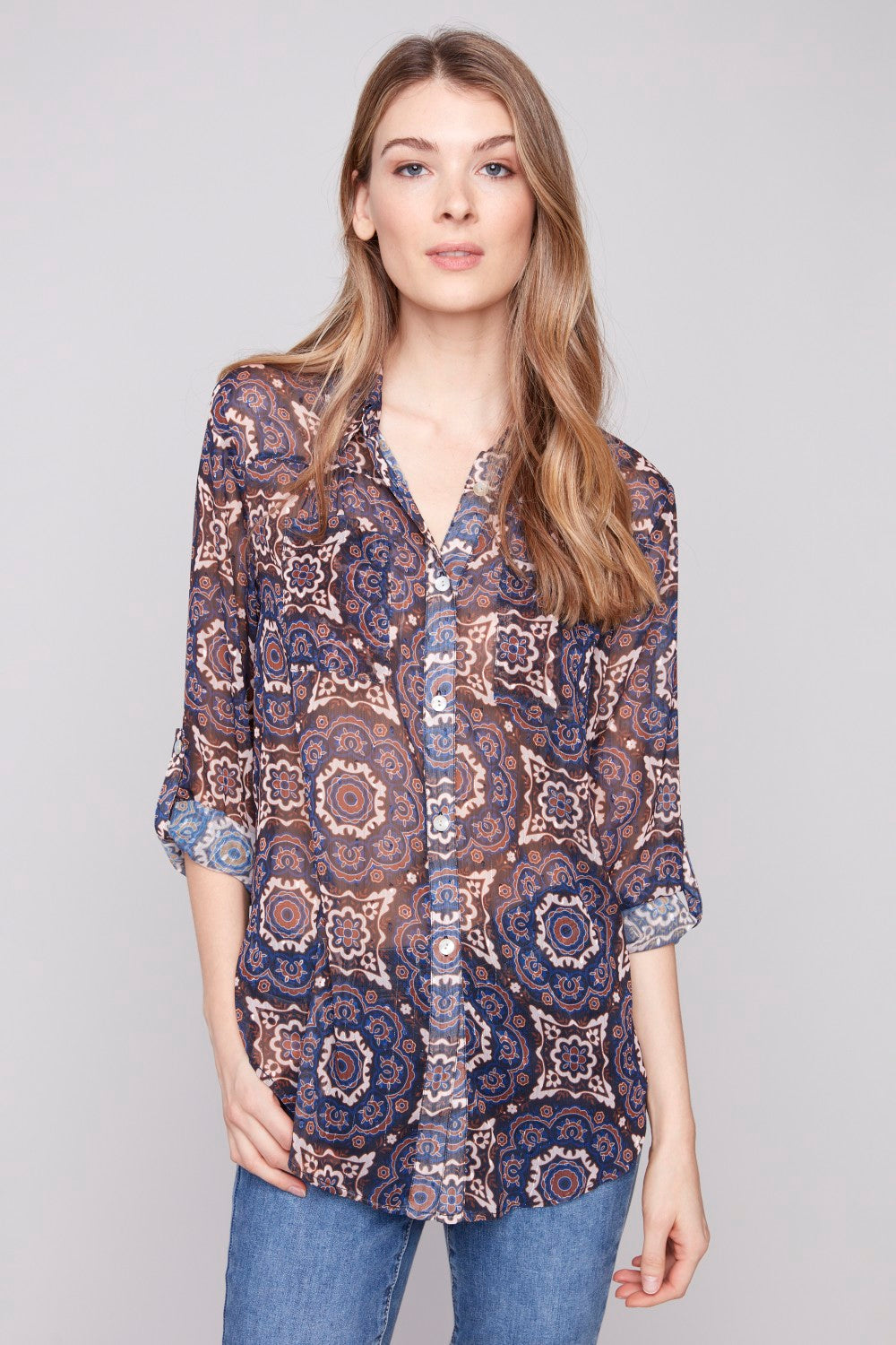 Charlie B Blouse C4308PR-335C-P926 Medallion