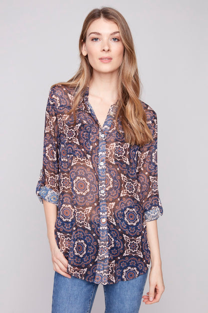 Charlie B Blouse C4308PR-335C-P926 Medallion