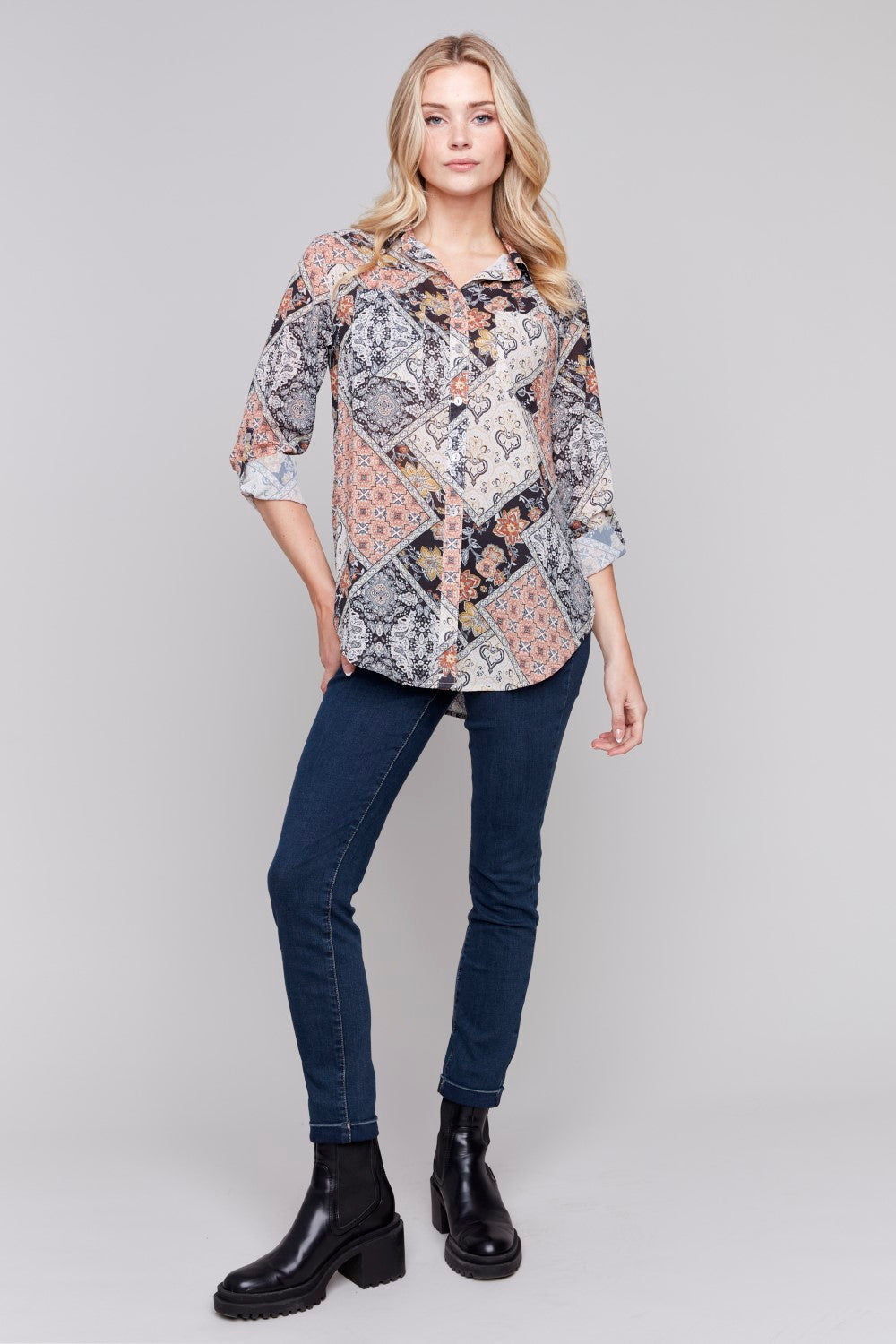 Charlie B Blouse C4308XP-782A-P622 Paisley