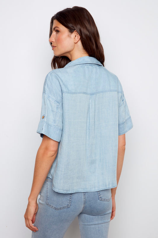 Charlie B Bluse C4688-578C-140 Hellblau