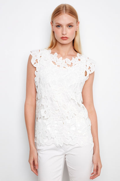 Charlie B Top C4689-584C-002 White