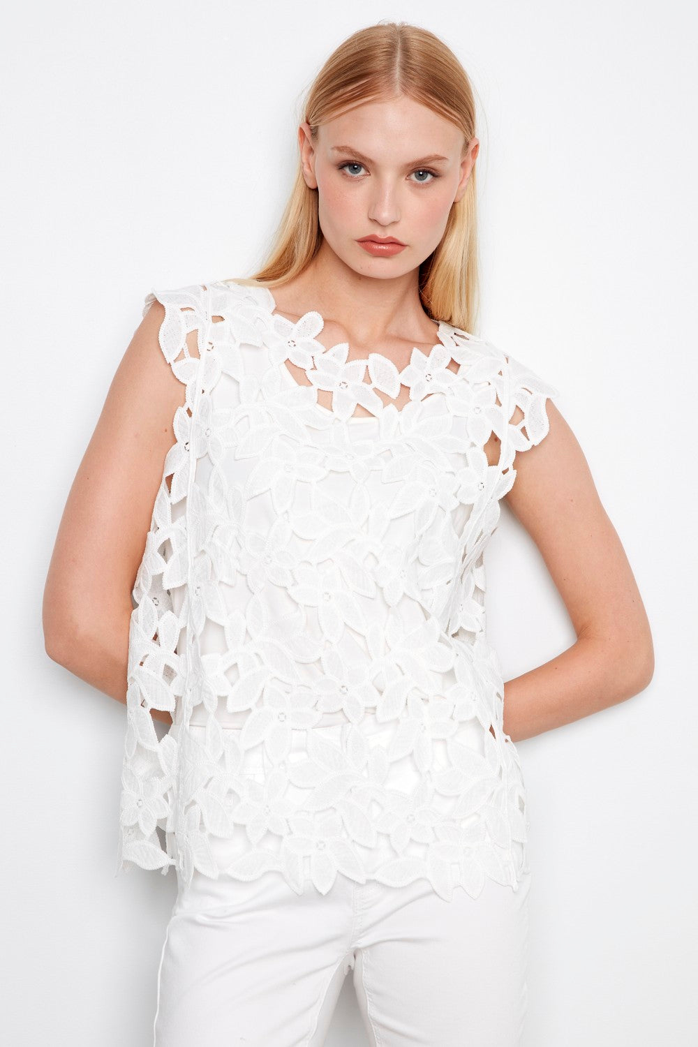 Charlie B Top C4689-584C-002 White