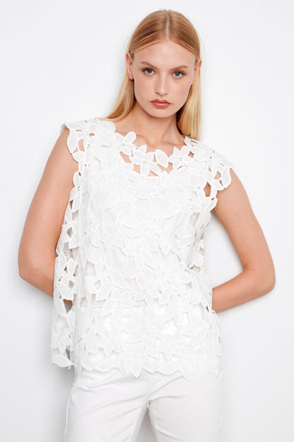 Charlie B Top C4689-584C-002 White