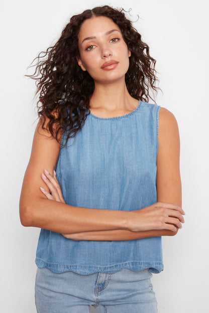 Charlie B Top C4698-578C-156 Mittelblau