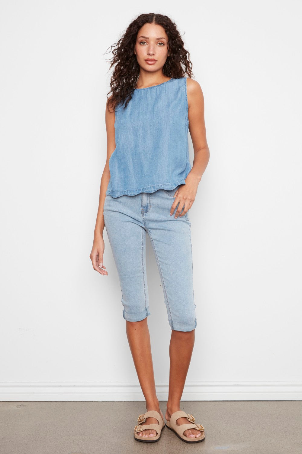 Charlie B Top C4698-578C-156 Mittelblau